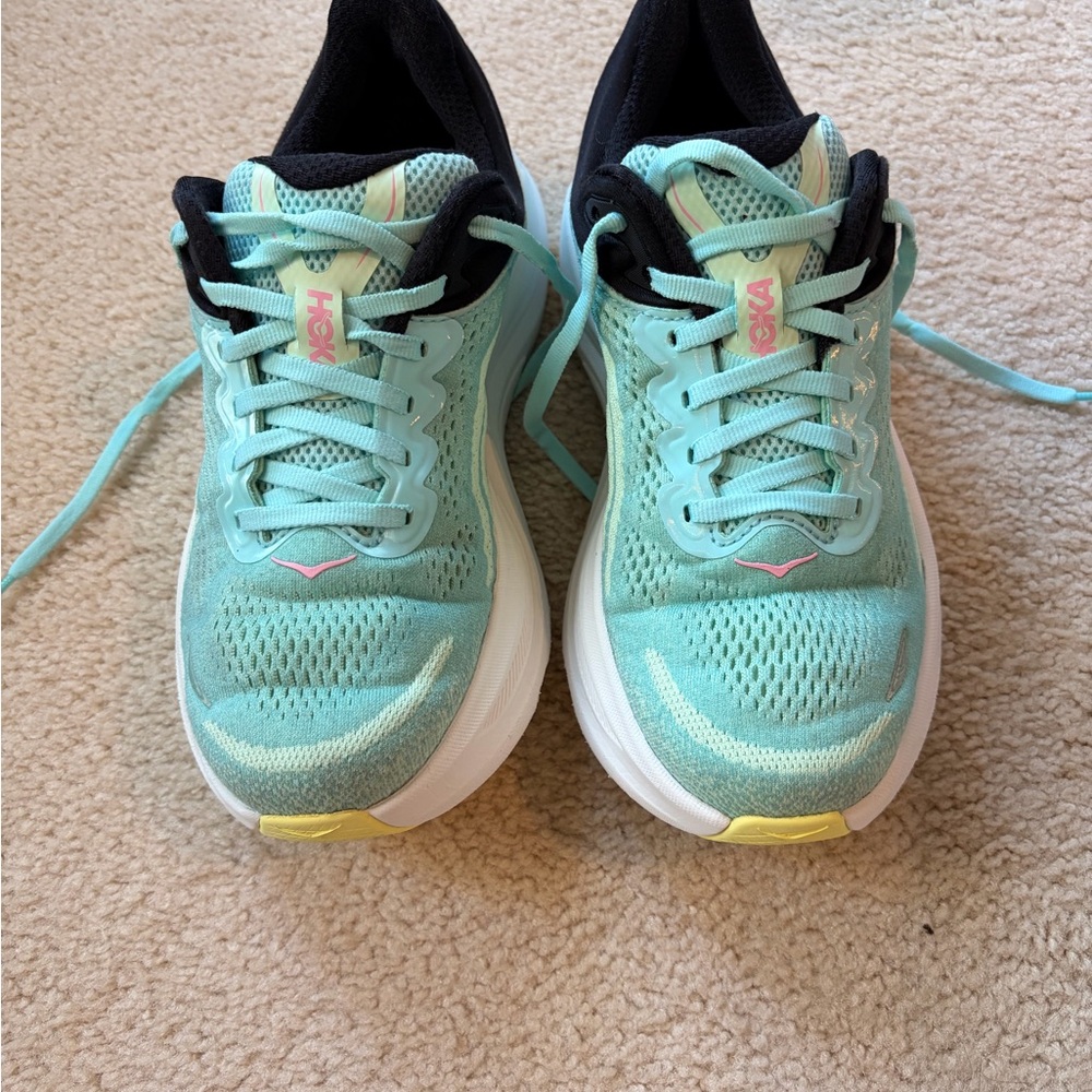 Hoka Bondi Women's Teal Mint Running Shoes - Picture 5 of 6